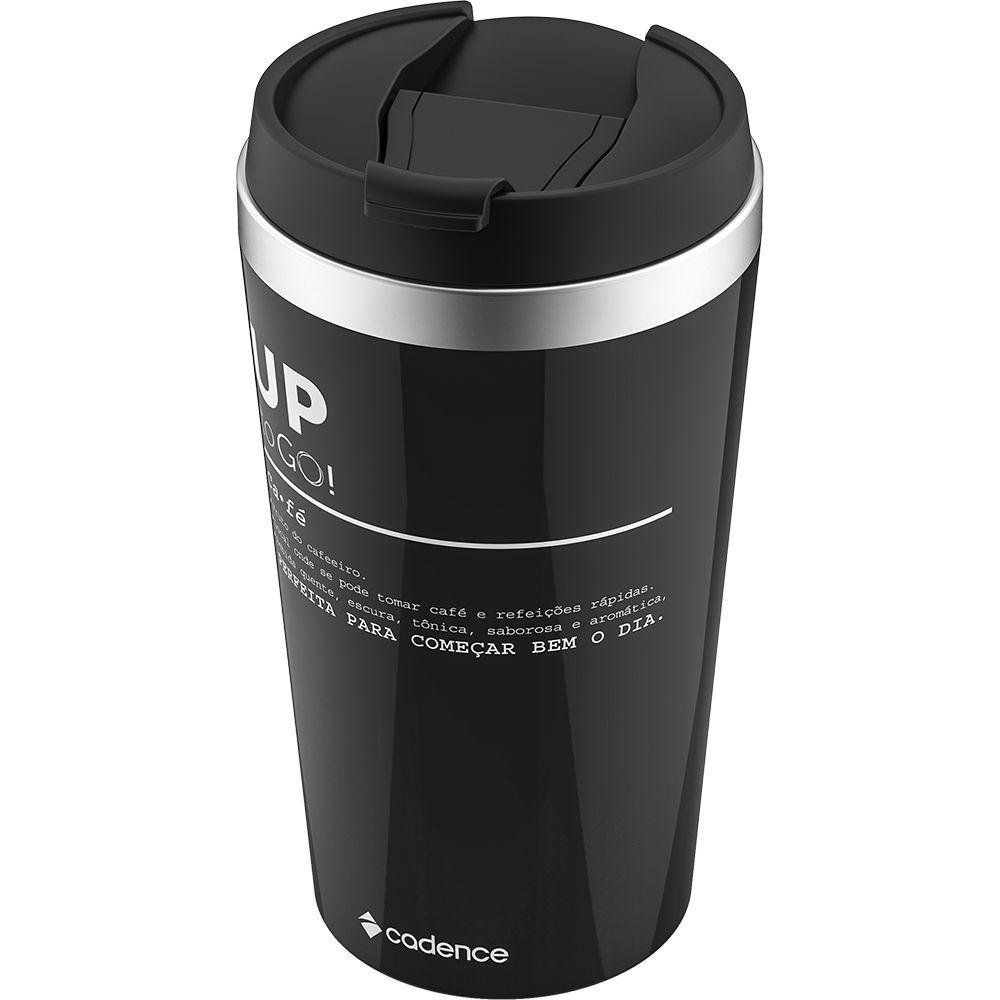 Cafeteira Elétrica Preta To Go com Copo Térmico Cadence 220V - 6