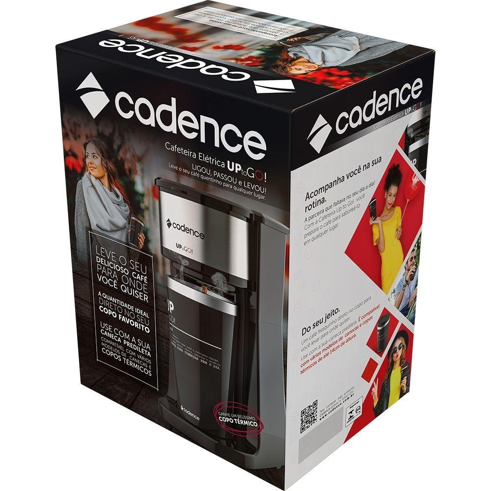 Cafeteira Elétrica Preta To Go com Copo Térmico Cadence 220V - 8