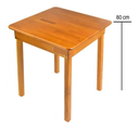 Ver imagem 1 de Mesa Fixa 60x60 cm Quadrada em Madeira Maciça Cozinha Bar