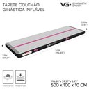 Ver imagem 7 de Tapete Colchão Ginástica Inflável 5 Metros com Bomba Elétrica Vg Plus Preto e Rosa 220v