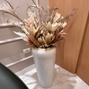 Ver imagem 2 de Vaso de Chão Fibra de Vidro China P Branco Gold Vietnamita