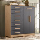 Ver imagem 2 de Cômoda para Quarto 2 Portas 125cm Verona Freijó/titanium - Albatroz