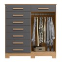 Ver imagem 5 de Cômoda para Quarto 2 Portas 125cm Verona Freijó/titanium - Albatroz