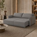 Ver imagem 6 de Sofá Cama Retrátil 3 Lugares 248cm Unique Cinza Médio