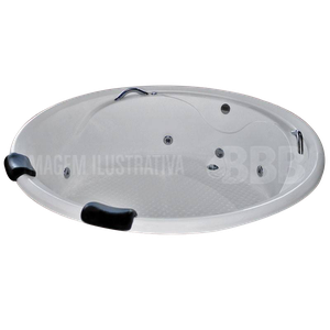 Banheira Redonda Havaí COMPLETA com hidro em acrílico  220V