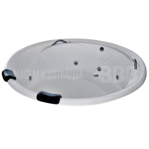 Banheira Redonda Havaí COMPLETA com hidro em acrílico  220V