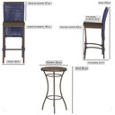 Ver imagem 2 de Mesa Bistrô e 4 Banquetas Roma Marrom Corda Náutica Estofado 9 Trama Original