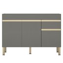 Ver imagem 1 de Balcão Gabinete para Pia sem Tampo 120cm Lina K02 Gris - Mpozenato