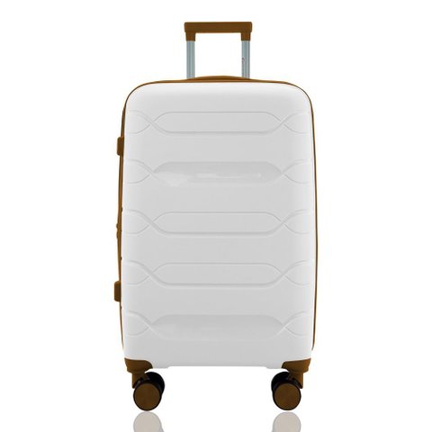 Mala Média 23kg em Polipropileno Rodas 360º Cadeado Tsa Gladiador P1m:branco