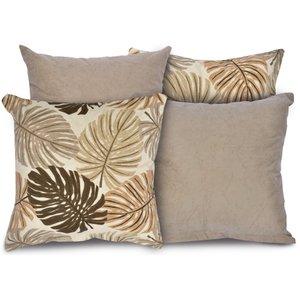 Kit com 4 Almofadas Decorativas Estampa Cáqui