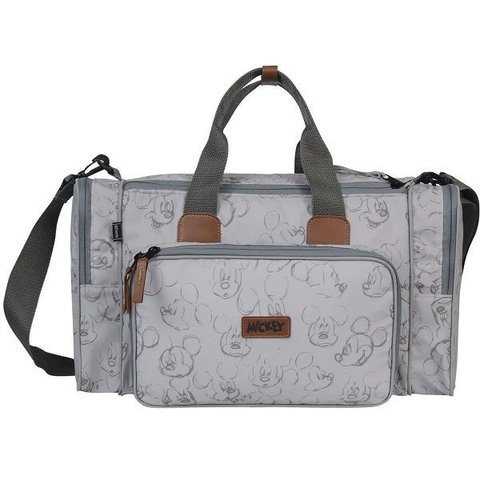 Sacola Maternidade Plus Mickey Cinza com Trocador Babygo