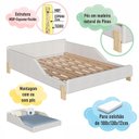 Ver imagem 7 de Cama Casal Moderna Estofada Montessoriana 148cm Sentir Completa Móveis