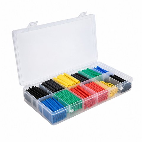Kit Tubos Termorretráteis 280 Peças com Estojo Organizador