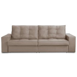 Sofá Retrátil e Reclinável 2 Lugares 1,70m com Molas Giovana Suede Capuccino Madelina Decor - 5
