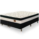 Ver imagem 2 de Cama Box Preta + Colchão King Size Buenos Aires Molas Superlastic 193x203x67cm