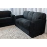 Conjunto Sofá 3 e 2 Lugares Xaropinho Suede Preto - Al Móveis - 2