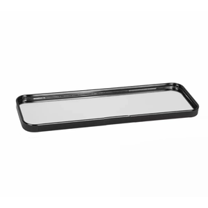 Bandeja Espelhada Banheiro Lavabo Decorativa Multiuso Cor Preto