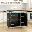 Ver imagem 6 de Balcão para Cozinha 90cm com 2 Gavetas, 1 Porta e Nichos com LED Preto
