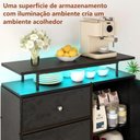 Ver imagem 7 de Balcão para Cozinha 90cm com 2 Gavetas, 1 Porta e Nichos com Iluminação Led Preto
