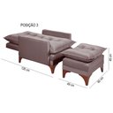 Ver imagem 4 de Poltrona Cadeira Reclinável Munique 161 Império Veludo