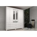 Ver imagem 1 de Guarda Roupa 6 Portas (2 C/ Espelho) e 9 Gavetas Débora Branco - Acp