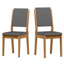 Ver imagem 1 de Kit 2 Cadeiras Sala de Jantar Carol Ype/veludo Cinza
