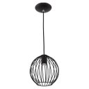 Ver imagem 2 de Lustre Pendente Esfera Bola Preto 18x19 cm Sala Quarto