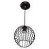 Lustre Pendente Esfera Bola Preto 18x19 cm Sala Quarto - 1