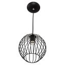 Ver imagem 1 de Lustre Pendente Esfera Bola Preto 18x19 cm Sala Quarto