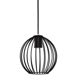 Lustre Pendente Esfera Bola Preto 18x19 cm Sala Quarto - 3
