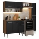 Ver imagem 2 de Armário de Cozinha Completa 197 Cm Rustic-preto Emilly Madesa 01