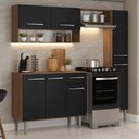 Ver imagem 1 de Armário de Cozinha Completa 197 Cm Rustic-preto Emilly Madesa 01
