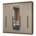 Ver imagem 3 de Guarda-Roupa Casal 8 Portas Batentes com Espelho Netuno Madesa