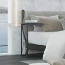 Ver imagem 1 de Mesa de Cabeceira Aço Carbono Base Preta X Preto