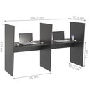 Ver imagem 2 de Mesa de Atendimento 2 Lugar Roma Preto Onix