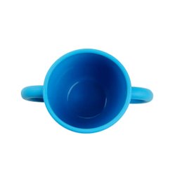 Copo Infantil Silicone Inquebravel Duas Alças Azul Kids 280ml - 3