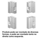 Ver imagem 5 de Guarda Roupa de Canto 2 Portas 1 Espelho com Mesa de Cabeceira Altezza Clean:freijó/titânio