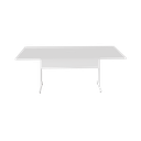 Ver imagem 4 de Mesa de Reunião Retangular 6 Lugares Pé Metálico com Caixa Tomada 200x110cm Yescasa Branco