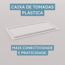 Ver imagem 6 de Mesa de Reunião Retangular 6 Lugares Pé Metálico com Caixa Tomada 200x110cm Yescasa Branco