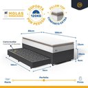 Ver imagem 6 de Cama Box com Colchão de Molas Ensacadas Pillow Top Neve + Auxiliar de Espuma Unique Solteiro 88cm