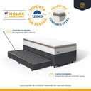Ver imagem 5 de Cama Box com Colchão de Molas Ensacadas Pillow Top Neve + Auxiliar de Espuma Unique Solteiro 88cm