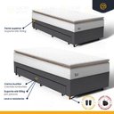 Ver imagem 4 de Cama Box com Colchão de Molas Ensacadas Pillow Top Neve + Auxiliar de Espuma Unique Solteiro 88cm