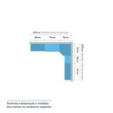 Ver imagem 4 de Guarda Roupa Solteiro de Canto com Escrivaninha Avelã Rústico com Areia Master Luciane Móveis