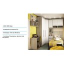 Ver imagem 5 de Guarda Roupa Solteiro de Canto com Escrivaninha Avelã Rústico com Areia Master Luciane Móveis