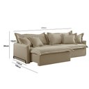 Ver imagem 2 de Sofá Cama Retrátil e Reclinável Leona 230 Cm Braço 15 Cm Meu Sofá Online