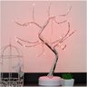 Abajur Luminária Decorativa Mesa Quarto Arvore Suíça 60 Led - Vermelho - Branco - 2