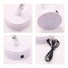 Abajur Luminária Decorativa Mesa Quarto Arvore Suíça 60 Led - Vermelho - Branco - 4