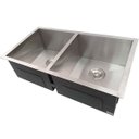 Ver imagem 2 de Cuba Dupla Inox 304 Quadrada Gourmet Plana Cozinha 780x400 com Lixeira 5L e Acessórios EuroCubas SQ8