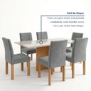 Ver mais imagens de Conjunto de Jantar 6 Lugares com Mesa 160x80cm e Cadeiras Cinza