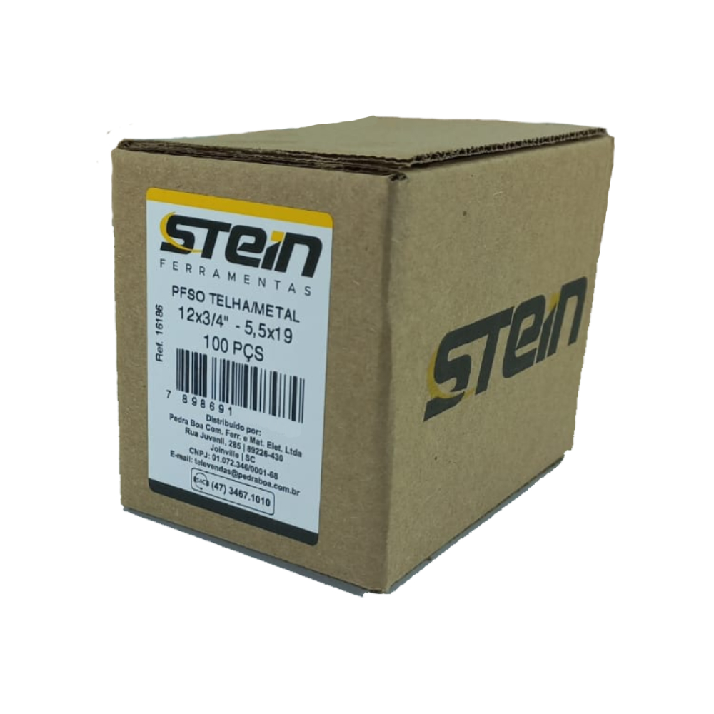 Parafuso Telha/metal Cabo Flangeada Perfurante Arruela Fixa Stein 12x3 ...